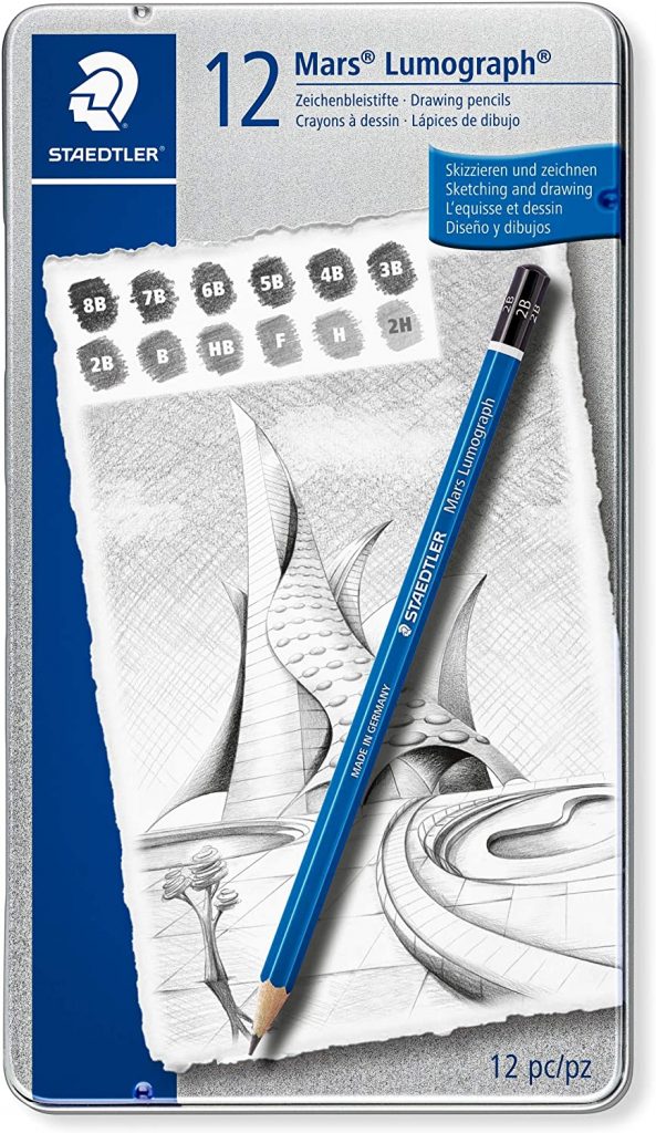 Lápices de dibujo MONT MARTE Lapices Carboncillo Ideal para dibujos impresionantes Carboncillo para el arte 12 piezas Perfecto para Principiantes Profesionales y Artistas plumas de artista